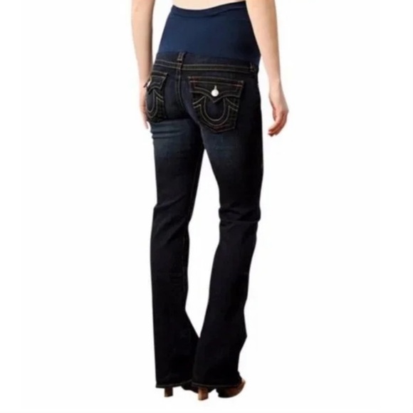 True RELIGION TWISTED SEAM MATERNITY JEANS A Pea in the Pod Collection size 31 - Picture 1 of 13